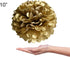 TopAAA 12pcs Tissue Paper Flower Poms DIY Wedding Birthday Graduation Party Decorations of 10 inches (Gold)...