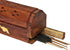 raajsee Beautiful Handmade Wooden Brown Incense Stick Holder Burner Storage Coffin Box - Ash Catcher with Brass Inlay -Home Utilities & Accessorie...