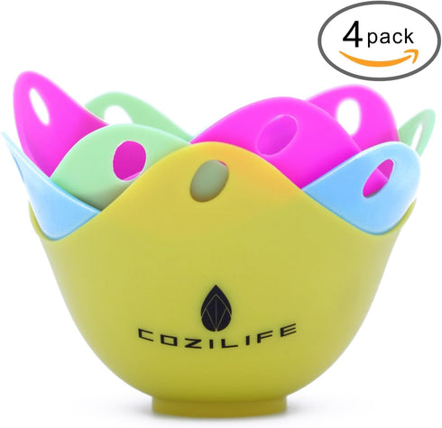 Egg Poacher – COZILIFE Silicone Egg Poaching Cups with Ring Standers, For Microwave or Stovetop Egg Cooking, Kraft Box Packing, BPA Free, Pack of ...