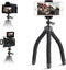 Cellphone Tripod,Mini Tripod Holder, Portable Travel Camera Mobile Phone Mount, Flexible Octopus Tripod Stand Desk Travel Outdoor Compatible with ...