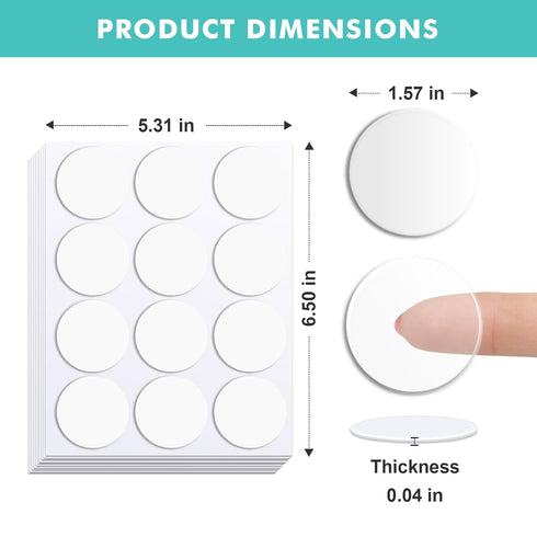 Double Sided Adhesive Dots 120 Pieces, High Strength Removable Glue Point Stickers for Crafts, Gift Wraping, Balloon Party Decoration, Attaching P...
