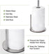 Paper Towel Holder Countertop, Kitchen Paper Towel Holder Stand Stainless Steel Tissue Roll Holder for Kitchen Organize, Standing Paper Roll Dispe...