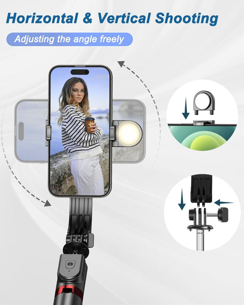 55" Phone Tripod & Selfie Stick,Cell Phone Tripods Stand with Wireless Remote,Phone Holder with Detachable Light, for iPhone 14 13 12 pro Xr X 8Pl...