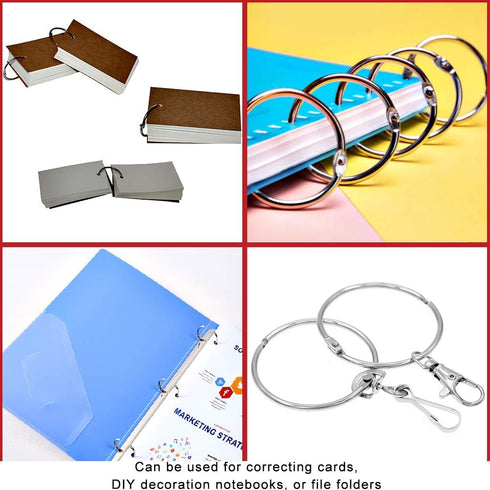 Coideal Metal Shower Curtain Rings - 20 Pack 2 Inch Large Silver Round Loop for Hanging Drapes, Easy Open and Close (50 mm)...