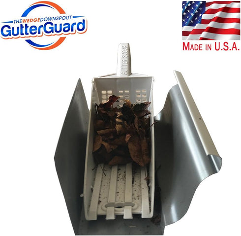 The Wedge Downspout Gutter Guard Gutter Scoop Gutter Cleaning Tool for Standard gutters, Under Gutter Guards...
