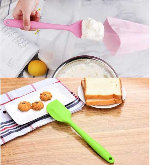 Silicone Spatulas Set of 4 - Heat Resistant Non-Stick Flexible Rubber with Solid Stainless Steel Core Kitchen Essential Gadget Premium Scraper Spo...