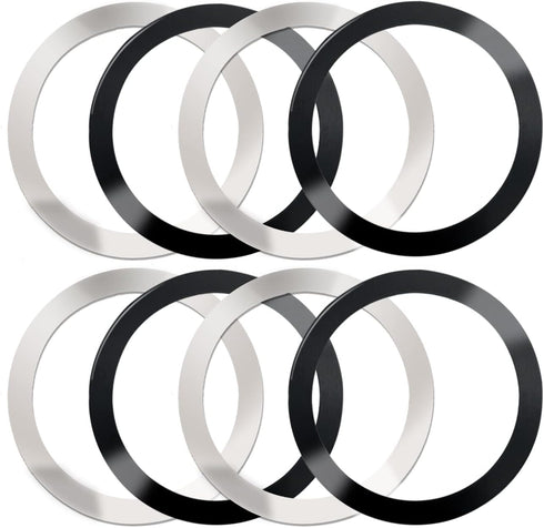 8 Pack Universal Metal Rings Sticker Compatible with Magsafe Magnetic Wireless Charger 15 14 13 12 Pro Mini Max Galaxy,Ultra-Thin Car Charger Conv...