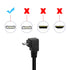 QIANRENON 90° Micro USB Panel Flush Mount Waterproof Extension Cable Micro USB 5 Pin Right Angle Male to Female Connector for Fixied on Dashboard ...