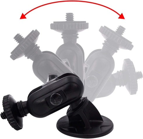 CH01C 1/4" Thread Camera Mount Holder Mini Adhesive 16mm Base - Dash Cam Permanent Tripod Windshield/DashBoard Mount Holder Fit Sony/Ricoh/HP/GoPr...
