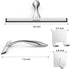 All-Purpose Stainless Steel Shower Squeegee for Shower Glass Door with 2 Adhesive Hooks, Bathroom Cleaner Tool Household Window Mirror Squeegee , ...