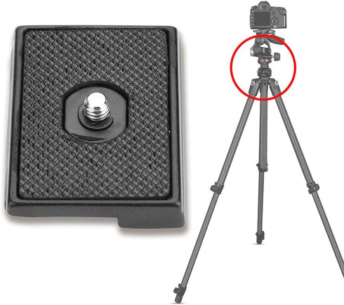Acouto Quick Release Plate for Camera Tr with 1/4'' Screw Mount Fit for 3157N 3030 3130 3160 3262QR Aluminum Alloy + Rubber...