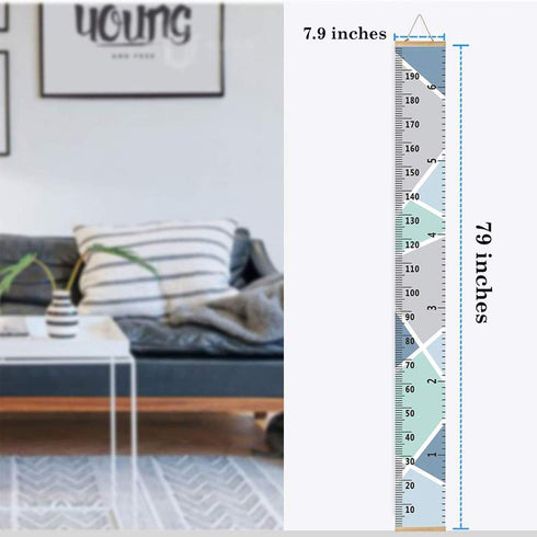Growth Chart Wall Hanging, Portable Kids Wall Ruler Removable Height Measure Chart for Boys Girls Growth Ruler from Baby to Adult for Child's Room...