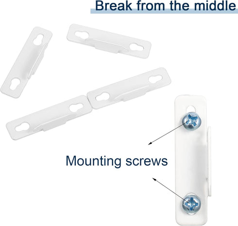 Sratte Curtain Rod Bracket Curtain Rod Single Bracket Curtain Hardware Brackets Spreader Wall Bracket Hooks with Screws Window Hardware Rod Holder...