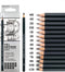 Sketch Pencil Drawing Set 14 Pencils 6H, 4H, 2H, HB, 1B, 2B, 3B, 4B, 5B, 6B, 7B, 8B, 10B, 12B...