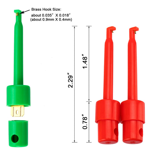 PAGOW 10pcs Multimeter Test Hook Clip, Electrical Testing Colorful Test Probe, for Testing Electronic Components Mini Clips...