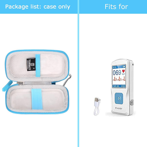 Hard Case Replacement for EMAY/CONTEC/SonoHealth Portable ECG Heart Rate Monitor...