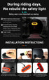 LED Helmet Light, Motorcycle Helmet Light, Bike Bicycle Rear Red Safety Light, Brake Helmet Lights for Night Riding, Tail Rechargeable Helmet Ligh...