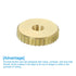 uxcell Knurled Thumb Nuts, 4Pcs M3 x D11mm x H2.5mm Brass Flat Head Through Hole with Collar Flat Head Through Hole Round Knobs Fasteners for 3D P...