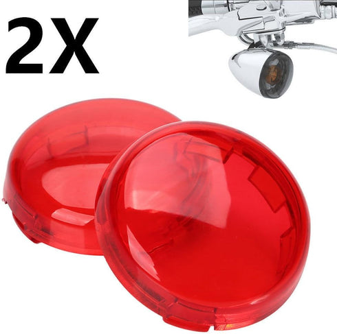 ZYTC Red Harley Turn Signal Lens Covers Lenses Pack of 2...