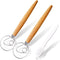 2-Pack Danish Dough Whisk, 13-Inch Bread Whisk, Dutch Whisk with Stainless Steel Ring, Dutch Bread Whisk for Sourdough, Pizza, Pastry, and Cookies...