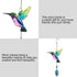 Wind Chimes Hummingbird, Garden Small Wind Chime for Home, Party, Festival Decor, Glass Garden Decoration Indoor/Outdoor, Lifelike Hummingbird Bel...