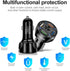 4-Port Car Charger Adapter,QC3.0 Fast Charging with LED Light Display Cigarette Lighter USB Charger Compatible with iPhone 14 Pro MAX/13 MacBook P...