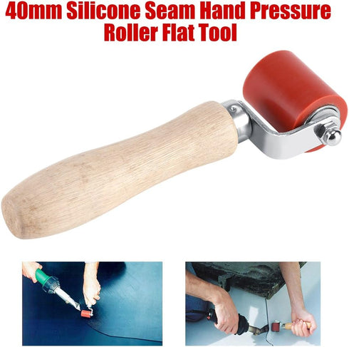 Rubber Hand Roller, 40mm Silicone High Temperature Resistant Seam Removable Hand Pressure Roller Roofing PVC Welding Tool for Air Heating Welding ...