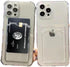 Phone Case with Single Card Holder Compatible with iPhone 12 promax Clear Transparent Shockproof Bumpers Cases for Camera Lens Protector (12 Pro M...