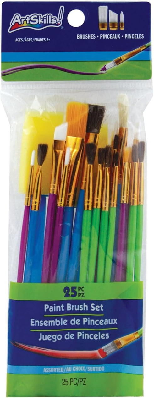 ArtSkills Paint Brush Set, Assorted Brushes, 25 Pieces (PA-1986)...