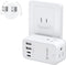 TROND 3 Prong to 2 Prong Adapter with 360° Rotating Plug, 2 Prong Outlet Extender with 3 AC Outlets and 4 USB Ports(2 USB C), US to Japan Plug Ada...