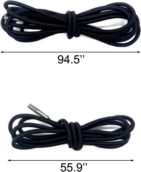 4pcs Black Replacement Cord for Zero Gravity Chair Universal Elastic Chair Repair Cord Ties Kit for Sun Loungers, Garden Chairs, Outdoor Recliners...