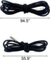 4pcs Black Replacement Cord for Zero Gravity Chair Universal Elastic Chair Repair Cord Ties Kit for Sun Loungers, Garden Chairs, Outdoor Recliners...