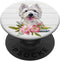 West Highland Terrier Westie Dog Lover Flowers Drawing PopSockets PopGrip: Swappable Grip for Phones & Tablets PopSockets Adhesive PopGrip...