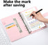 AUSTARK 100 Envelopes Money Saving Challenge, A5 Cash Saving Binder with 100 Envelopes & Tracker to Save $5050 (Pink)...