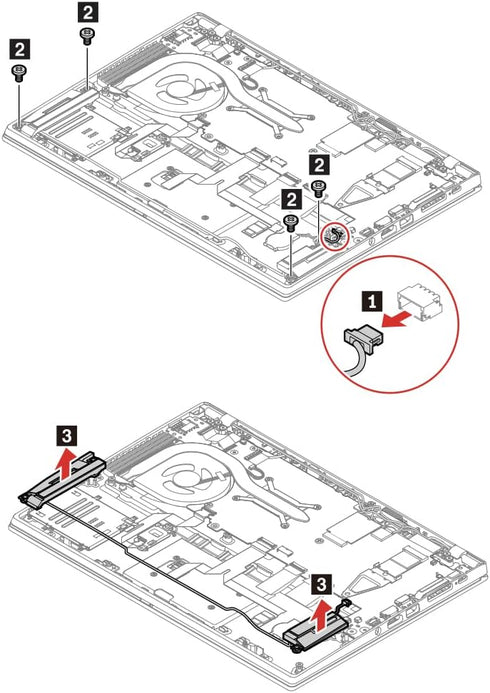 Deal4GO Left & Right Internal Speaker 01YN268 01YN267 PK23000RAV0 Replacement for Lenovo Thinkpad T490s T495s......