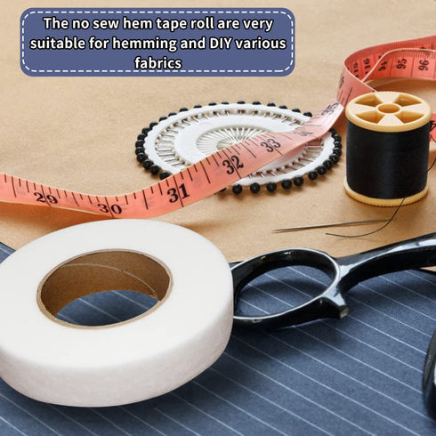 Fabric Fusing Tape Wonder Web Iron Adhesive Fabric Hemming Tape for Clothes Trousers Curtain No Sewing Needed 70 Yards 1Roll...