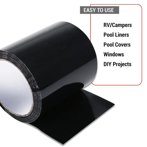 CANOPUS Patch and Seal Tape, Waterproof Tape for Indoor & Outdoor Use, Heavy Duty Thick Rubberized Repair Tape, Fix Leaks on Hoses, Pipes, Gutters...