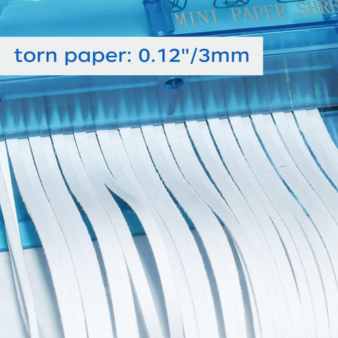 JIKIOU Mini Hand Shredder Portable Paper Shredder Manual Shredder Documents Paper Cutting Tool Home Office Desktop Stationery Christmas Birthday G...