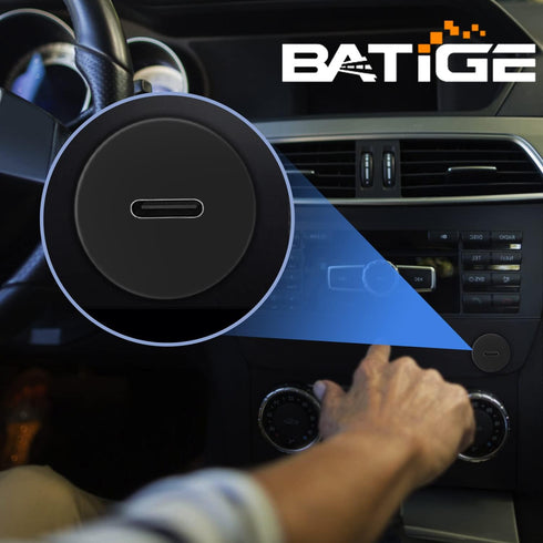 BATIGE Small USB 3.0 Male to Type C 3.0 Female Car Flush Mount Cable USB C 3.0 Panel Mount Extension Cable for Car Truck Boat Motorcycle Dashboard...