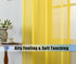 WPM Yellow Color Sheer Curtains 58" Wide x 84" Long 2 Panels Livingroom Window Treatment Rod Pocket Sheer Voile for Bedroom, Kitchen, Children Roo...