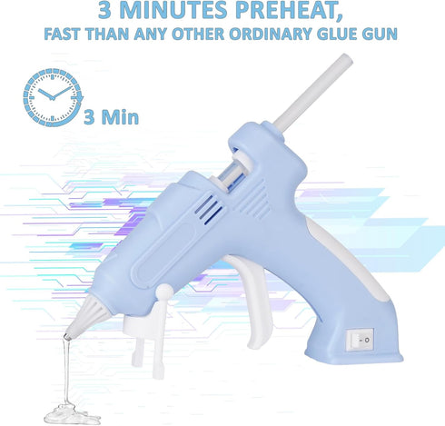 Cordless Hot Glue Gun Glue Gun Fast Preheating Gun Kit with 20 Pcs Sticks USB Rechargeable Cordless Glue Gun for Quick Home Repairs, Arts, Crafts,...