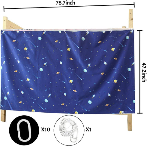 JIAHG Students Dormitory Bunk Bed Curtains Single Bed Tent Curtain Shading Dustproof Blackout Cloth Bed Canopy Mosquito Protection Net Bedroom Win...