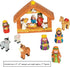 Fun Express Mini Christmas Nativity Set Stable with Jesus Mary Joseph Wisemen - 9 Pieces Red, Blue, Green, Beige, Brown...