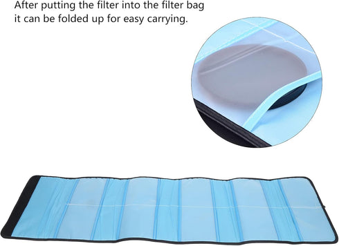 VBESTLIFE Camera Lens Filter Bag 10 Pockets Foldable Nylon Material Holds 37-82mm Circular & Filters...