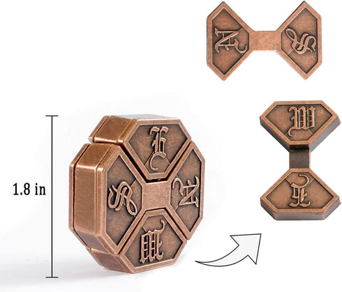 Brain Teaser Puzzles,3 Pieces Metal Cast Puzzle Games Toys,3D Highly Difficult Adult Puzzles, IQ Educational Box for Teens…...