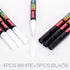 ZEYAR White and Black Acrylic Paint pen, Water Based, Set of 7, Extra Fine Point, Great for Rock Painting, Ceramic, Glass, Wood and smooth surface...