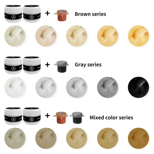 Tub and Fiberglass Shower Repair Kit (Color Match), 3.7oz Porcelain Sink and Acrylic Bathtub Repair Kit White for Cracks Chips Dents holes Almond/...