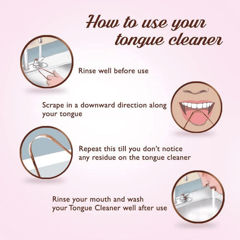 Ayurvedic Copper Tongue Cleaner | Tongue Scraper for Healthy Oral Health Suitable for Adults & Kids (Pack of 1)...