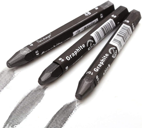 dainayw Graphite Stick Set - Water Soluble - 4B 6B 10B, Art Drawing Supplies for Sketch & Shading Pencils, Artist Sketching - 3 Pcs...