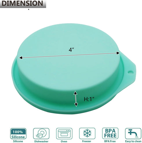 Siliocne Air Fryer Egg Mold 4 INCH Jumbo Silicone Muffin Top Pan Egg Mould for Breakfast Sandwiches Air Fryer Baking Pan 4 Pack...